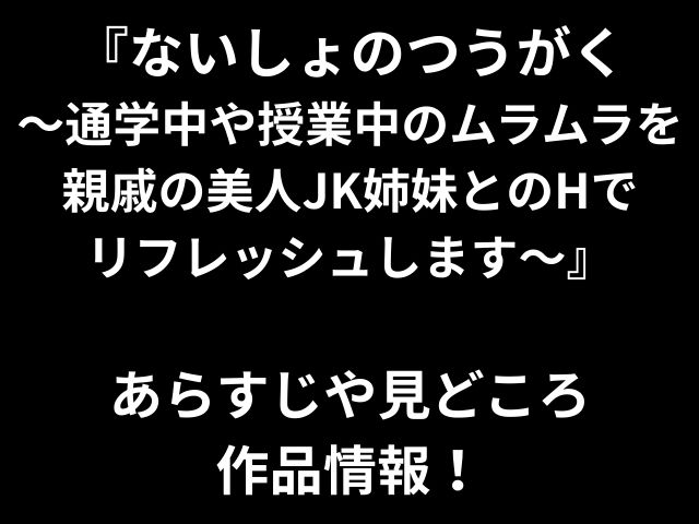 『ないしょのつうがく 〜通学中や授業中のムラムラを親戚の美人JK姉妹とのHで リフレッシュします〜』 あらすじや見どころ 作品情報！